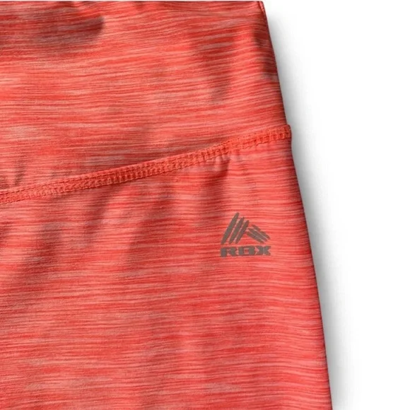 RBX Women's Coral and Gray Cropped Athletic Leggings - Picture 3 of 4
